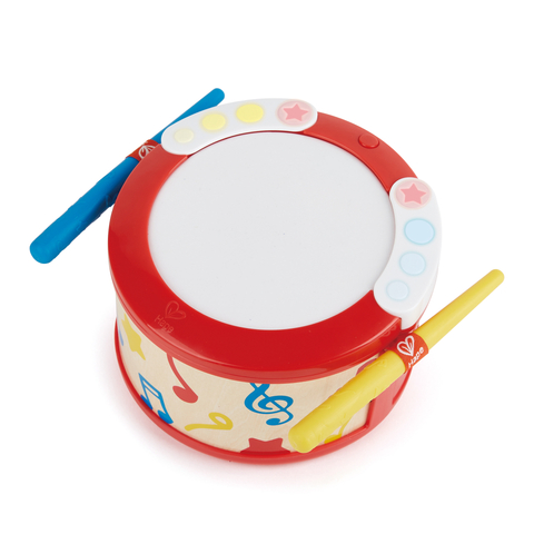 Hape Learn with Lights Drum | Toy Percussion Instrument with Drumsticks, Lights And Guided Play, 12 Months - 5 Years