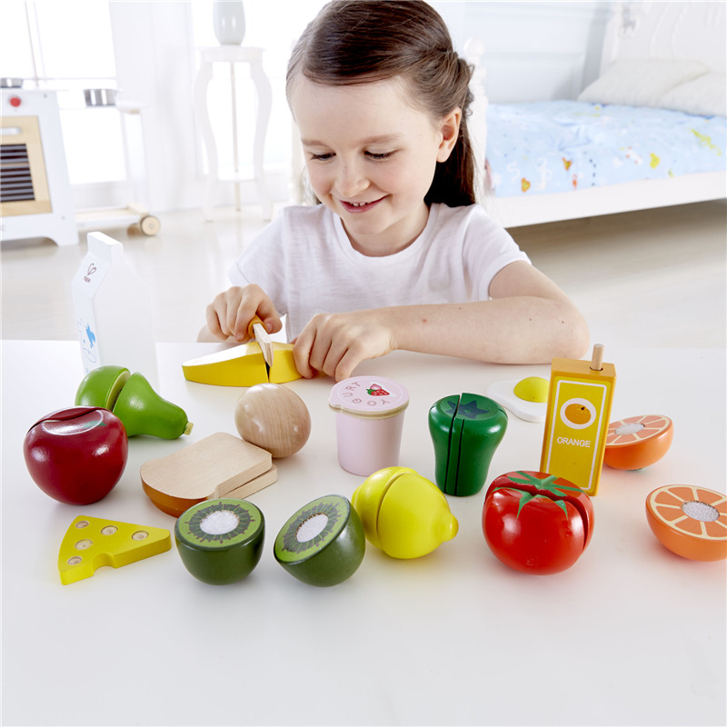 NineHorse Kitchen Toy Fruit Cutting Game Suitable for Children Aged 2-3 4 Pieces 