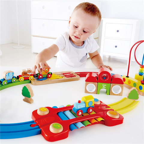 Hape Rainbow Puzzle Railway | Train Toy For Toddlers, 
