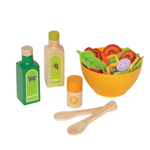 Hape Garden Salad Kitchen Playset | Award Winning Wooden Pretend Play Food Set for Kids, Salad Ingredients And Accessories for Healthy Eating Habits